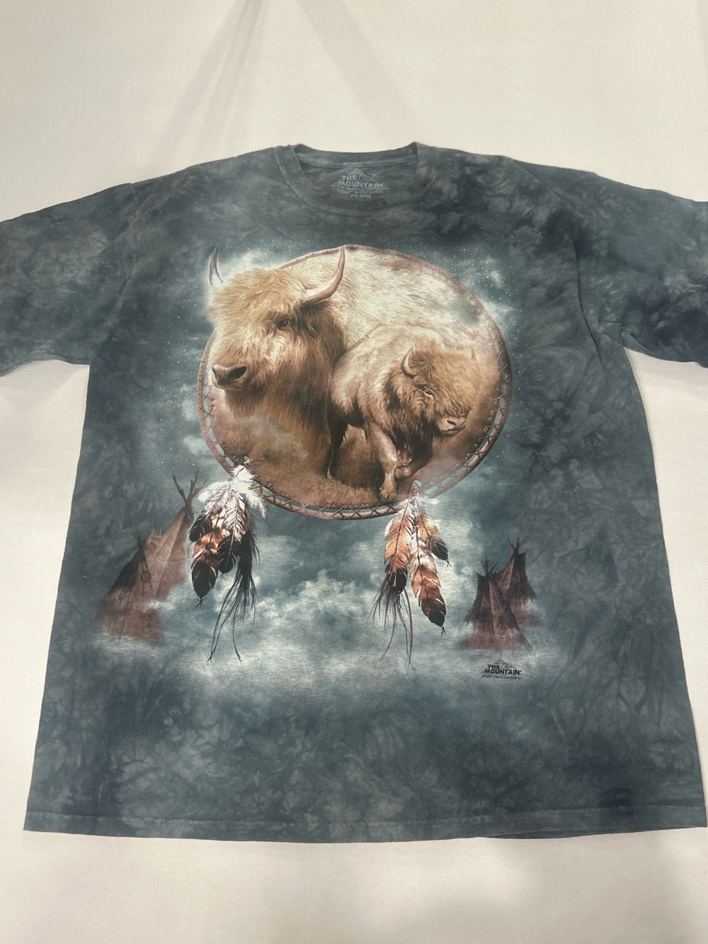 The Mountain Buffalo Graphic T-Shirt XL Tie Dye Native Dreamcatcher Tee Vintage